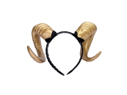Headband Acesso Wide Com Design De Chifre Dourado