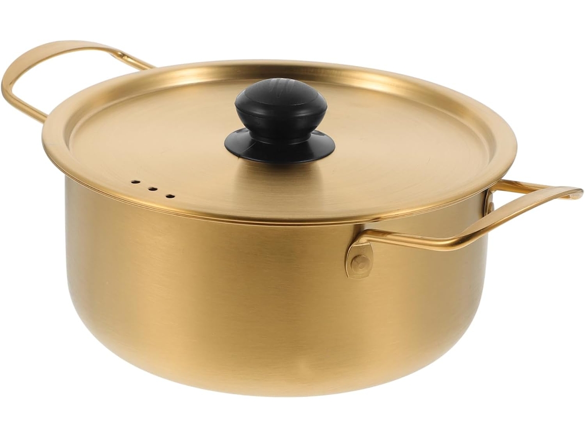 Para Cozinhar Sopa, Com Tampa, Para Macarrão Coreano Ramen E Massas, Com Cabo De Aço Inoxidável. Gokoco
