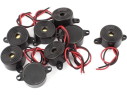 8 Peças Dc24v 2 Fios Miniatura Alarme Eletrônico Tom Contínuo Buzzer Preto CHABERLU