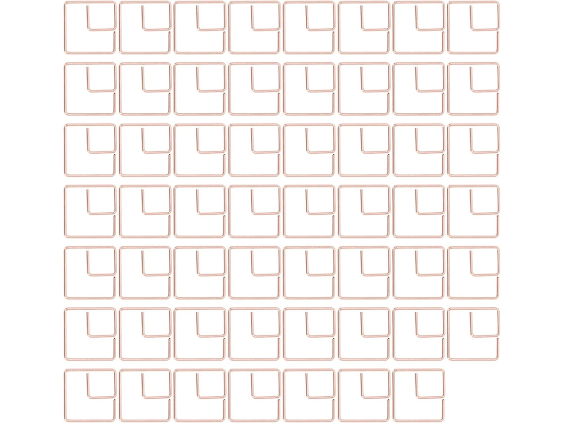 Clips de papel quadrados Amonida, leves e duráveis, feitos de ferro, para uso doméstico e fora do escritório, pacote com 55 unidades.