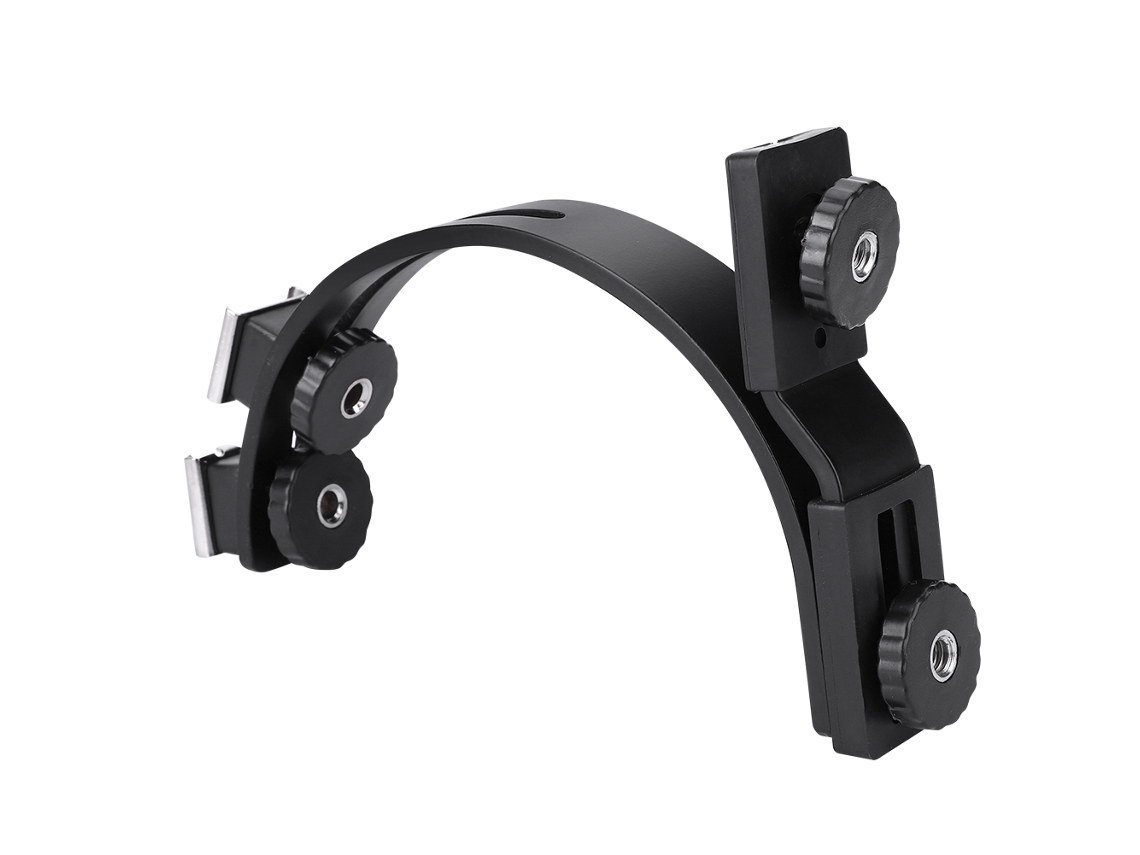C Shape Dual Hot Shoes Flash Lamp Mount Holder Bracket For Dv Camera Camcorder Dslr Camera LAXISCREED