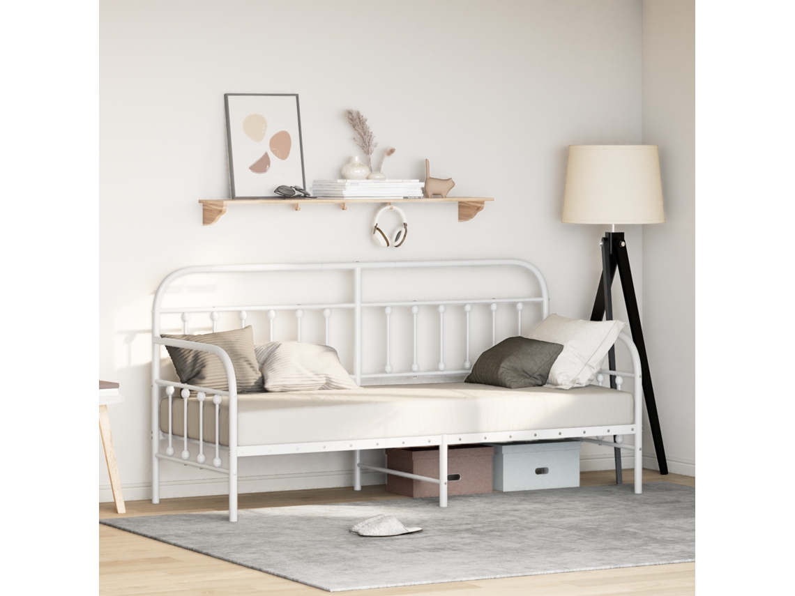 Estrutura De Cama Dia Branca 80x200 Cm Aço