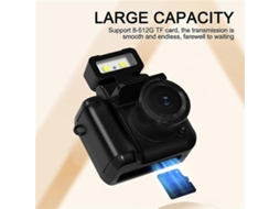 Mini Câmera Slr Cmos Com Flash E Carregamento Preto Brilvibera