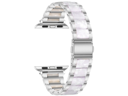 Compatível Com Apple Watch, Huawei Gt6, Xiaomi Band 10pro, Redmi, Iwatch, Pulseira De Liga Metálica E Resina, Prata Com