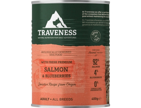 Ração para Cães  (400 g - Húmida - Sabor: Salmão com Mirtilos)