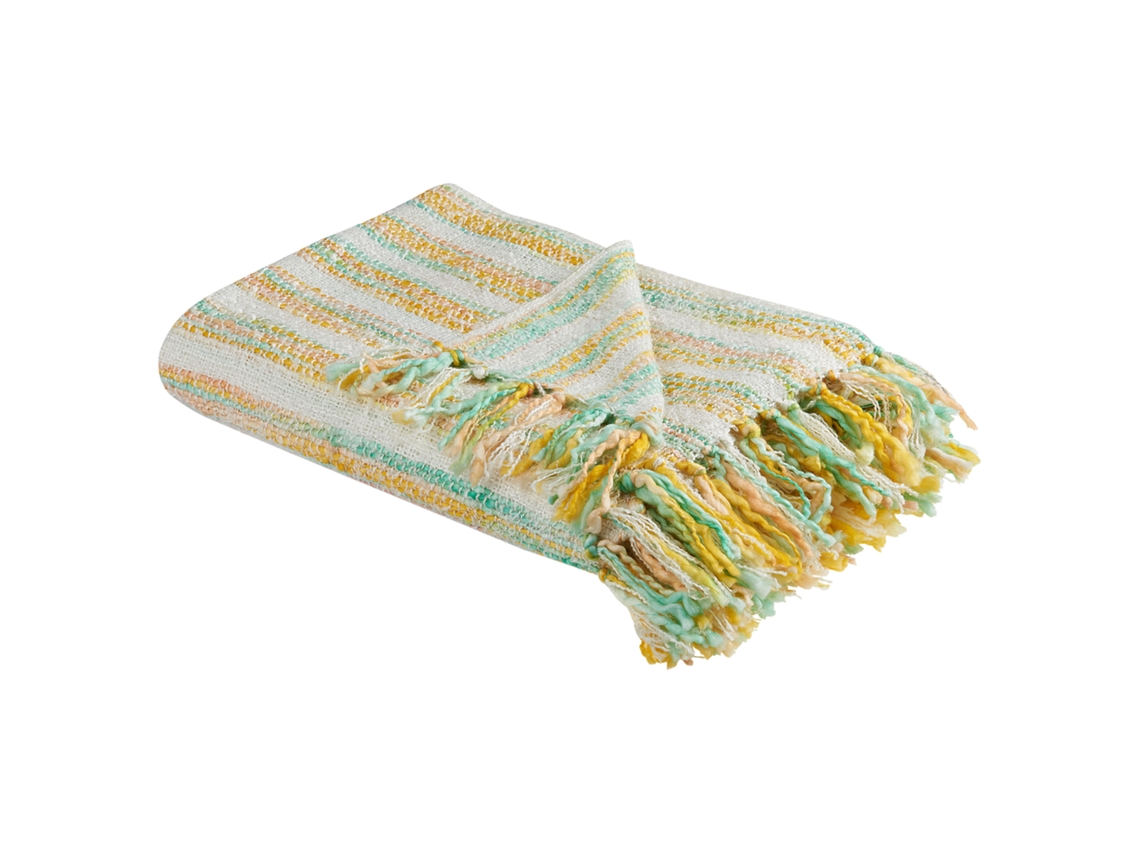 Manta Decorativa Beliani Nuwar De Acrílico Multicolor 130x170x0.3