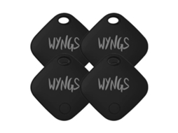 Wyngs Smart Air Tag, Localizador De Chaves (compatível Apenas Com Iphone) - Preto - Conjunto De 4