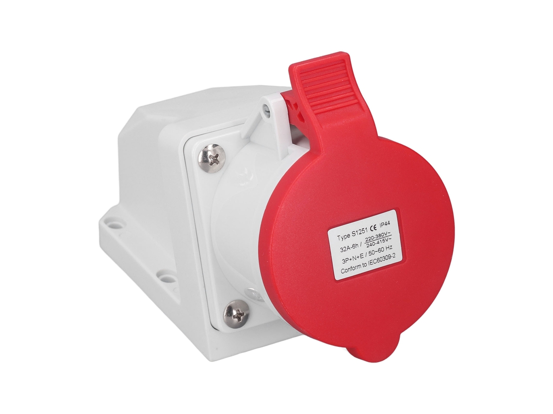 Conector Industrial 32a 3p+n+e Ip44 À Prova D'água