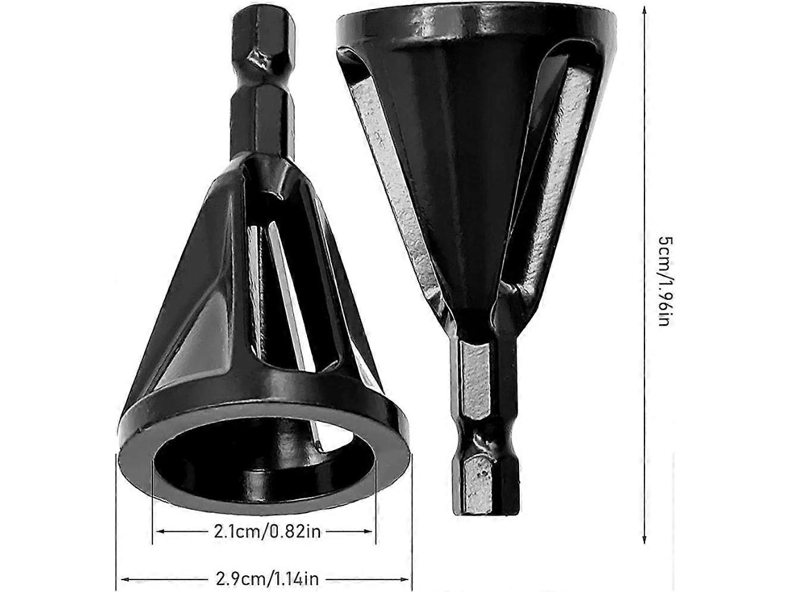 Ferramenta De Rebarbar E Chanfrar Externa Com Cabos Hexagonal E Triangular, Conjunto De 2