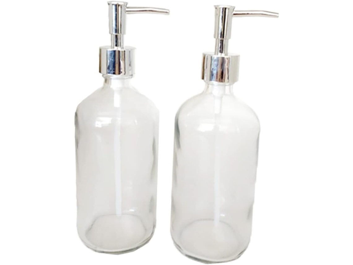 Frasco De Vidro Com Bomba Dosadora (2 Peças), Frasco Vazio Para Shampoo, Recipiente Para Produtos De Higiene Pessoal
