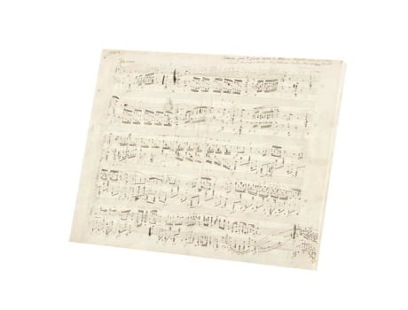 Pintura Decorativa Partitura Chopin Manuscrito Piano Polonês 80 Cm X 60 Cm FABULOUS