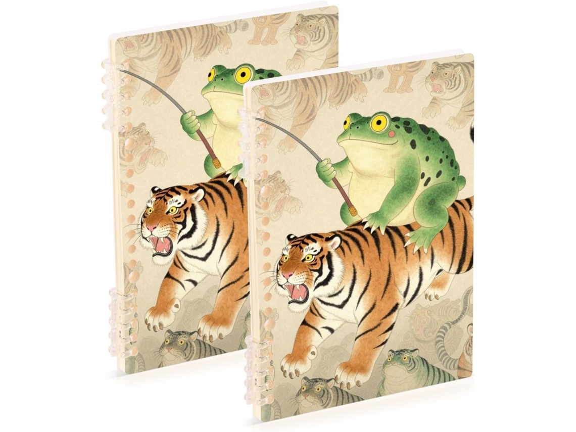 Conjunto de 2 Cadernos Espiral Inovadores, Tamanho A5 , Capa Dura Espiral, 60 Folhas para Plan (21,1 X 14,5 Cm)