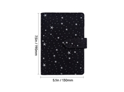 A6 A5 Removable Starry Sky Spiral Notebook, Student Office Journal, Black Starry Sky A6 Cover Only