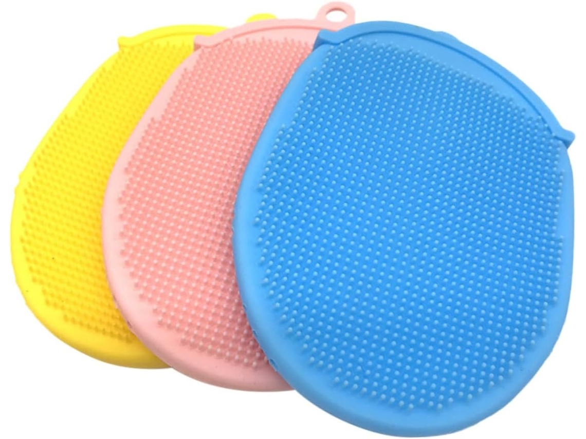 Lurelia Pack De 9 Escovas De Silicone Para Corpo E Rosto, Silicone Macio, Dupla Face E Pega Ergonómica