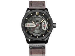 Relógio De Pulso Masculino Curren M8301, Estilo Militar Esportivo, Com Relógio De Quartzo, Data E Pulseira De Couro.