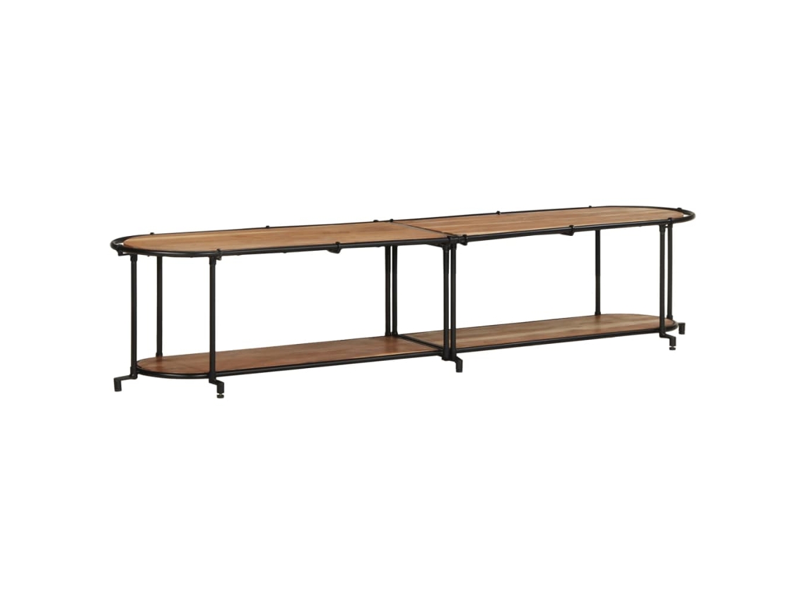 Tv Cabinet, Tv Cabinets Vidaxl Marrom Madeira De Acácia (200 X 42 X 40 Cm)