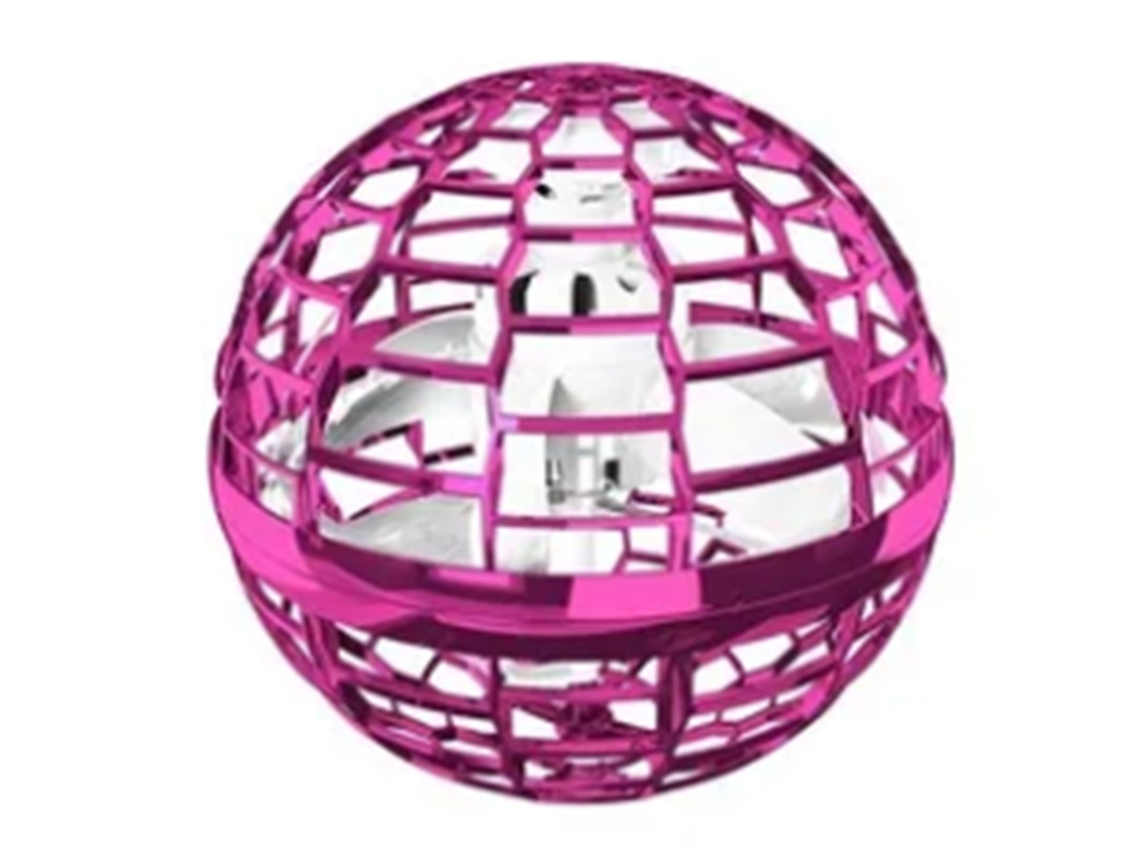 Bola voadora WalshLXq com luzes coloridas, carregamento USB, sensor inteligente, globo de plástico giratório, brinquedo roxo e rosa para crianças.