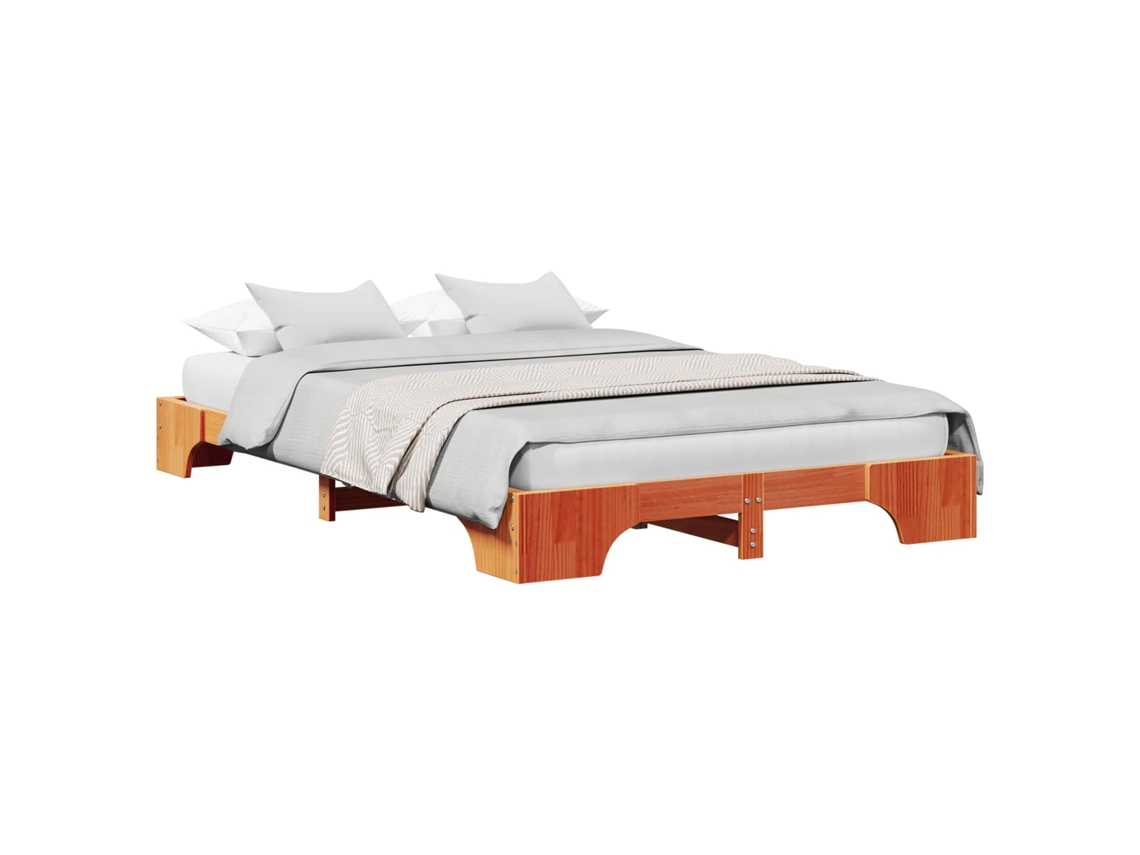 Estrutura da Cama Marrom Cera 135 X 190 Cm MAISON EXCLUSIVE