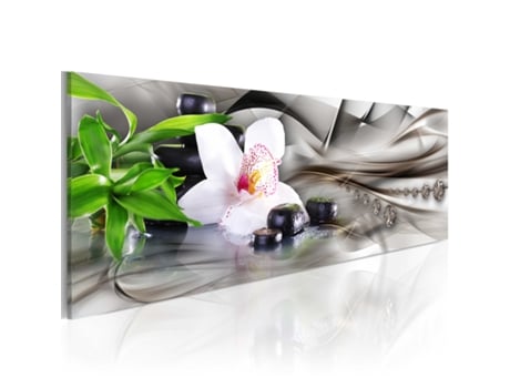 Quadro ARTGEIST Zen composition: bamboo, orchid and stones (150x50)