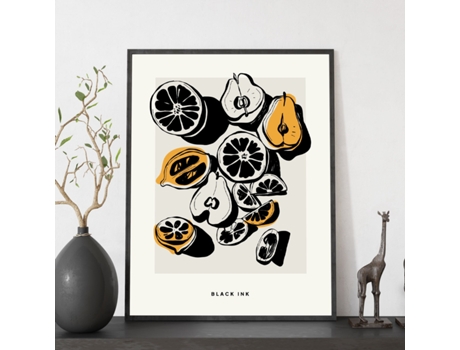 Póster Artemante NACNIC Pop. Limones e peras ilustrações artísticas modernas para decoração de interiores.