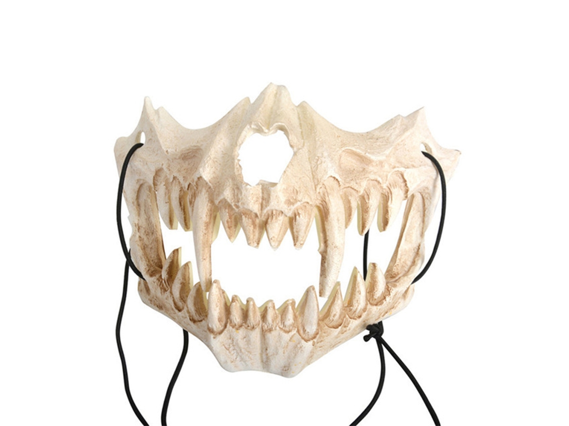 Máscara De Squeleton Em Látex Para Halloween, Cosplay E Festas, Ajustável, Tamanho Adulto