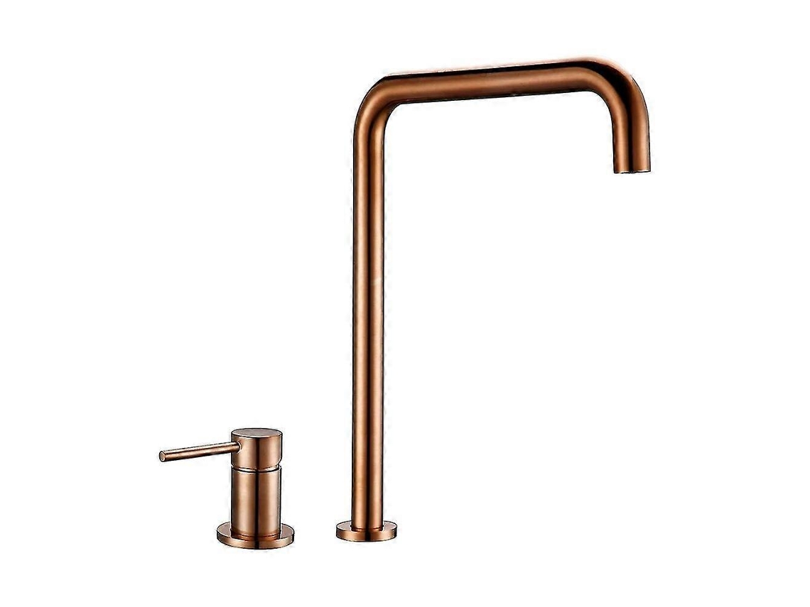 Faucet Smesiteli Latão 360° Duplo Orifício Manivela Única Preto Matt