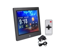 Moldura digital inteligente multifuncional de 8 polegadas com WiFi e previsão do tempo com tela TFT de 43 polegadas Slowmoose