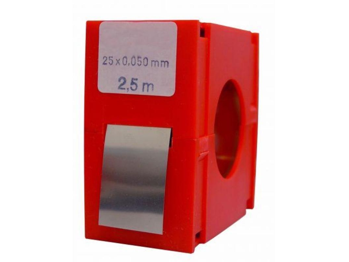 Rolo de fita calibrada 2,5 m x 25 mm inox (espessura 0,3 mm) VOGEL
