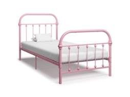 Bed Frame, Bed Frames Vidaxl Cor-de-rosa Metal (100 X 200 Cm)