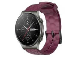 Pulseira De Silicone De Cor Sólida Com Estampa De Futebol Para Huawei Gt2 Pro 22mm