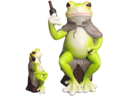 Esculturas de Animais em Miniatura para Jardim Estátua de Sapo para Exterior, Estátua em Miniatura para Jardim CHABERLU