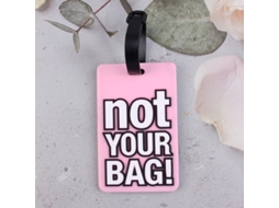 2 Etiquetas de Bagagem BRILVIBERA em Silicone, 6x10,5cm, Rosa