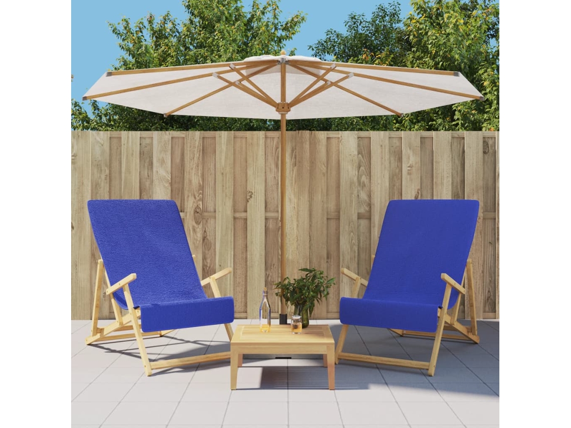 Vidaxl Toalhas De Praia 2 Pcs 60x135 Cm Tecido 400 Gsm Azul Real