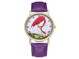 Reloj De Pulsera De Cuero De Quartzo Analógico Unisex Zhoulianfa (morado)