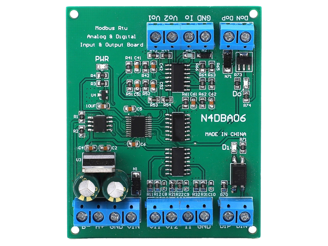 Módulo Analógico para Digital Rs485 8 Canais Conversor Adc Dac Placa Io N4dba06 12v Cc