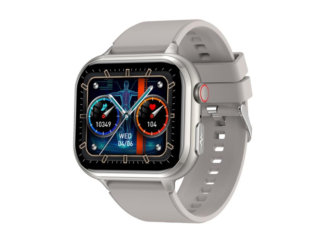 (cinza) Smartwatch Com Tela Horizontal De 1,91 Polegadas, Pulseira De Silicone E Suporte Para Ecg.