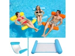 Rede Flutuante Multifuncional, Jangada Inflável 4 Em 1 Para Piscina, Espreguiçadeira Flutuante Para Água, Rede Flutuante Dobrável (azul) - Xf19-azul