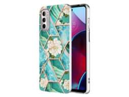 Capa De Celular Em Tpu Com Estampa Floral Marmorizada Para Motorola Moto G Stylus (2022)