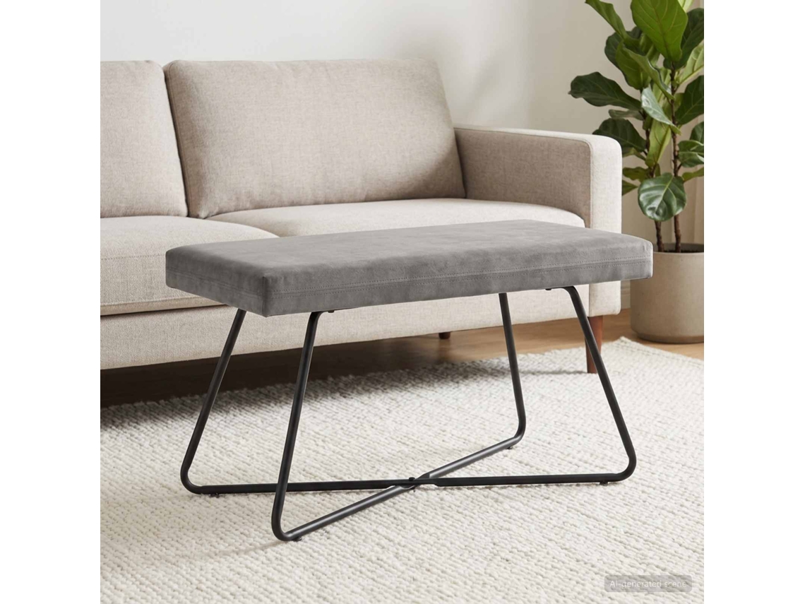 Vidaxl Banco Cinzento-claro 80 X 40 X 45 Cm Veludo