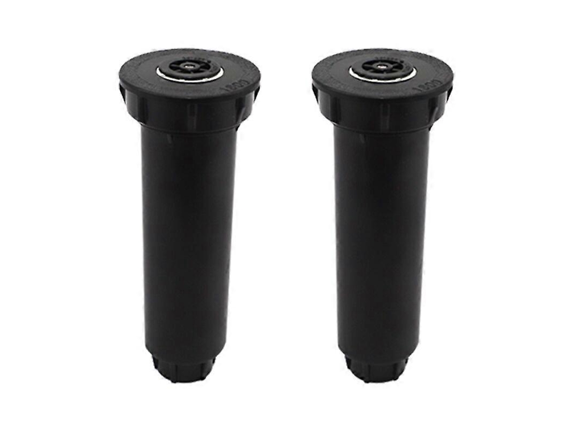 Rociador de Jardim Pop up Turbina Automático, Cabeça de Irrigação para Grama, Ajustável 60-360°, 2 Peças Preto (15x5.5x5.5cm)
