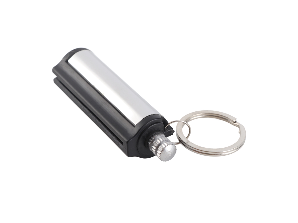 Isqueiro Permanente com Lighter e Chaveiro Prata