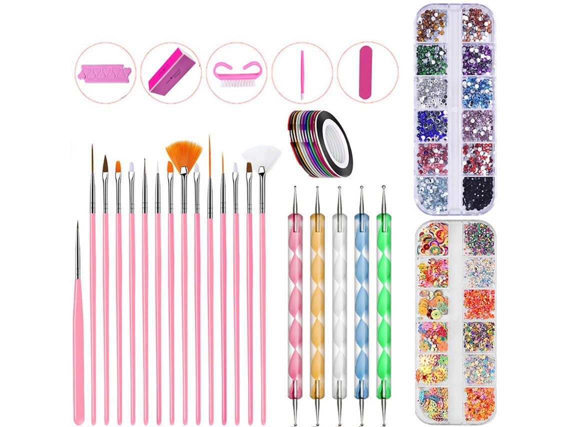 Kit De Manicure Com Lâmpada Uv Led E Acessórios Para Unhas Elysve