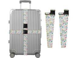Conjunto De 2 Cintas Bagagem Coloridas Stras Para Malas, Cintas De Viagem, Acessórios Para Cintos, Conector De Bagagem