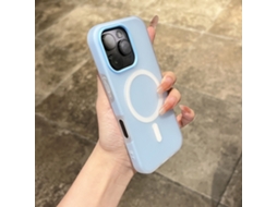 Capa Para Iphone 17 Pro Peak Blue Dopamine Frosted Magnetic Jelly