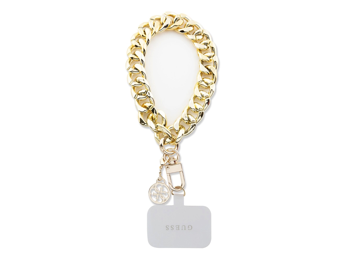 Guess Corrente De Pulso Para Smartphone Com Pendente 4g E Gancho Mosquetão Dourado
