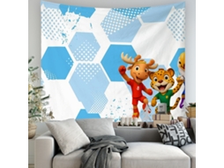 Tapeçaria parede mascotes copa do mundo 2026 alce jaguar águia, decorativo 180x230cm STELASPLEN
