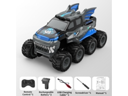 Carro De Controle Remoto Anfíbio Off Road 8wd, Veículo Hídrico Para Crianças, Brinquedo De Toda Terrain Com Rotação 360°