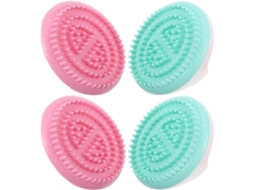 Conjunto De 4 Escovas Massagem Corporal Para Emagrecimento E Beleza, Escovas De Plástico Para Meridianos, Massageador