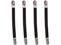 Peças De Suporte Para Lençóis Elásticos Cruzados Para Colchões De Cama, Clipes De Cabeça Dupla, Suportes De Fixação (preto)