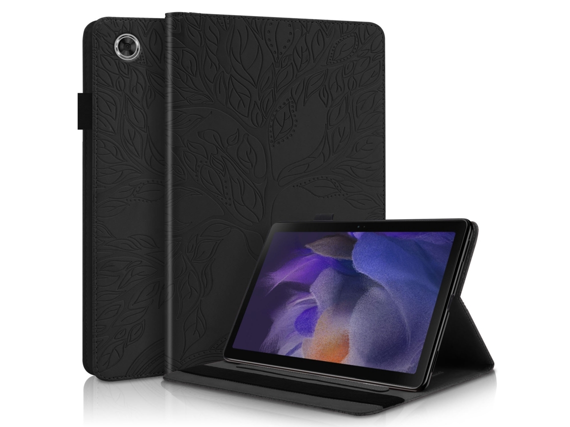 Capa Para Tablet Lurelia, Compatível Com Samsung T580/t585, Preto, Couro Sintético, Função Sono, Anti-impressões Digitais